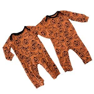 Pumpkin Halloween Baby PJs Jumpsuit Romper by WONDER NATION size 18M
